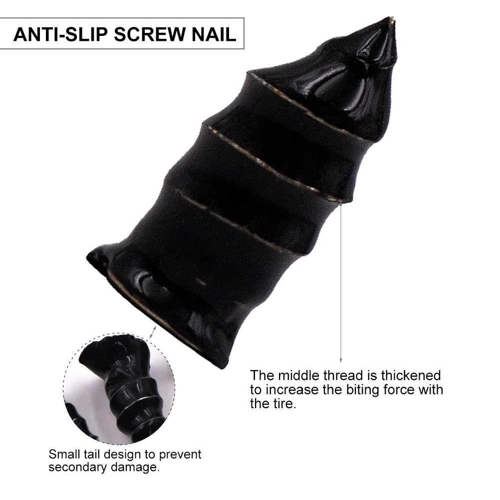 

20pcs Tire Repair Rubber Nails High-Grade Material Strong Adhesion Sealing Performance Portable Car Tire Repair Tool For