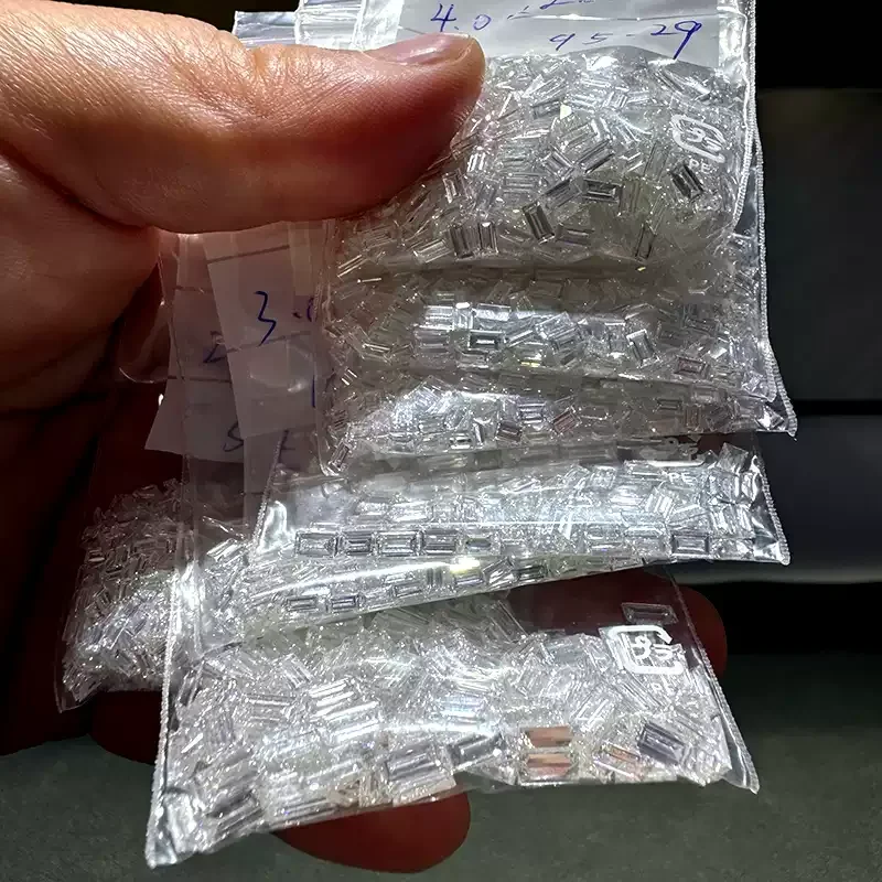 Loose Lab Grown Diamond Baguette Shape VVS D Color HPHT CVD Without IGI GIA Certificate For Diy
