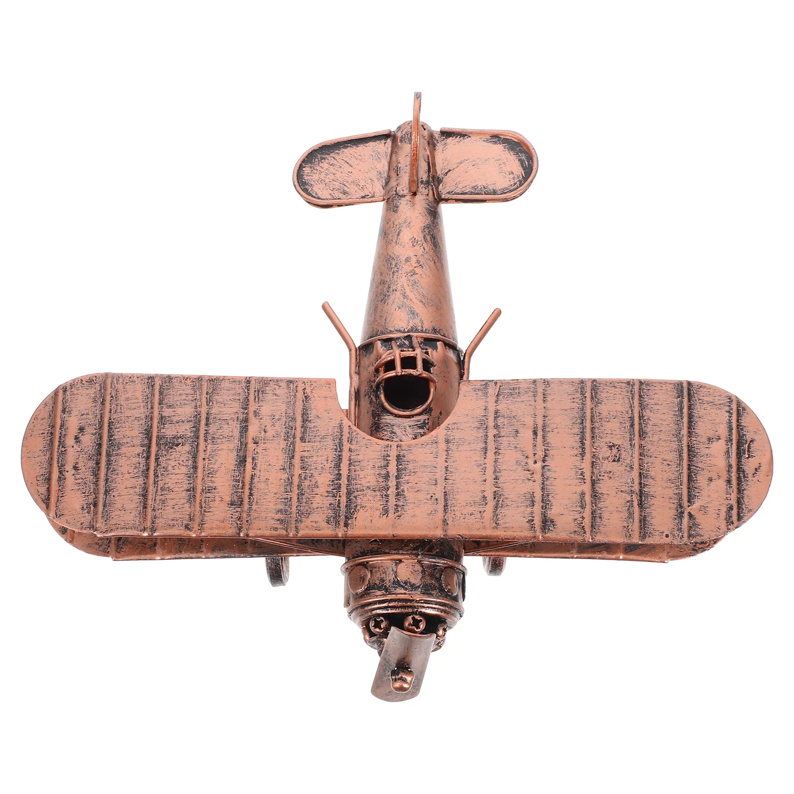 

Pilot Wrought Iron Airplane Model Vintage Metal Nursery Retro Biplane Aircraft Office