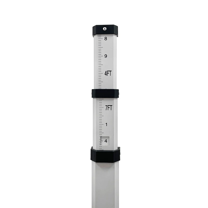 SC-9FT 9 Feet Aluminium Survey Leveling Staff Rod 3 Sections Good Quality Unit Precision Level Measuring Instruments