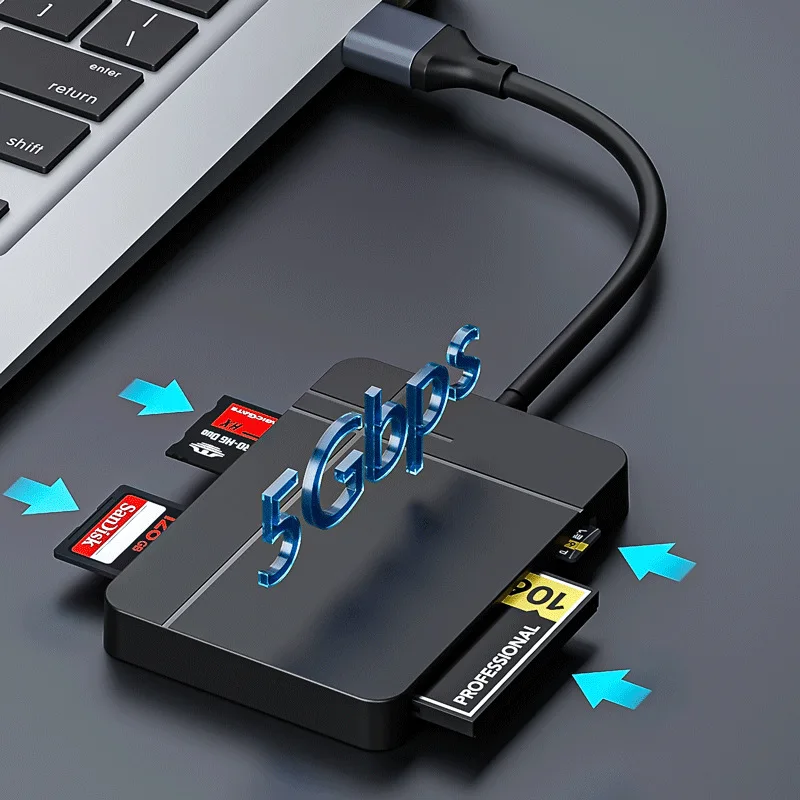 

UTHAI TF14 Laptop accessories SD4.0TF4.0 CF MS card four in one card reader sdXC UHS-II can be used with professional cameras