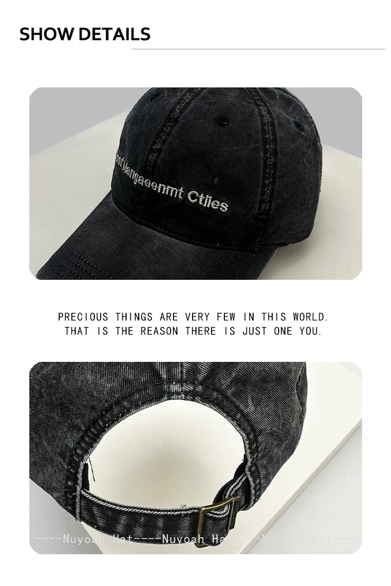 Neue Baseballkappen für Damen und Herren mit einfacher Buchstabenstickerei, Sonnenschutz, koreanischer Stil, vielseitig, personalisierte Schirmmützen, modisch, Retro, Outdoor – Detail 3
