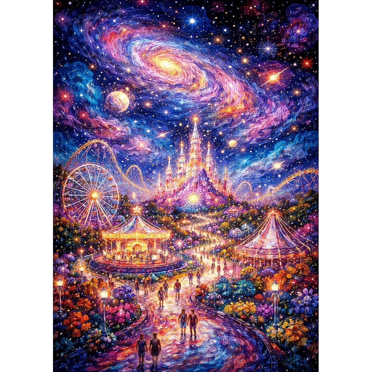 

1000 PCS Puzzles for Adults Fantasy Amusement Park,Jigsaw Puzzles Educational Games Colorful Puzzles Gifts Home Decor