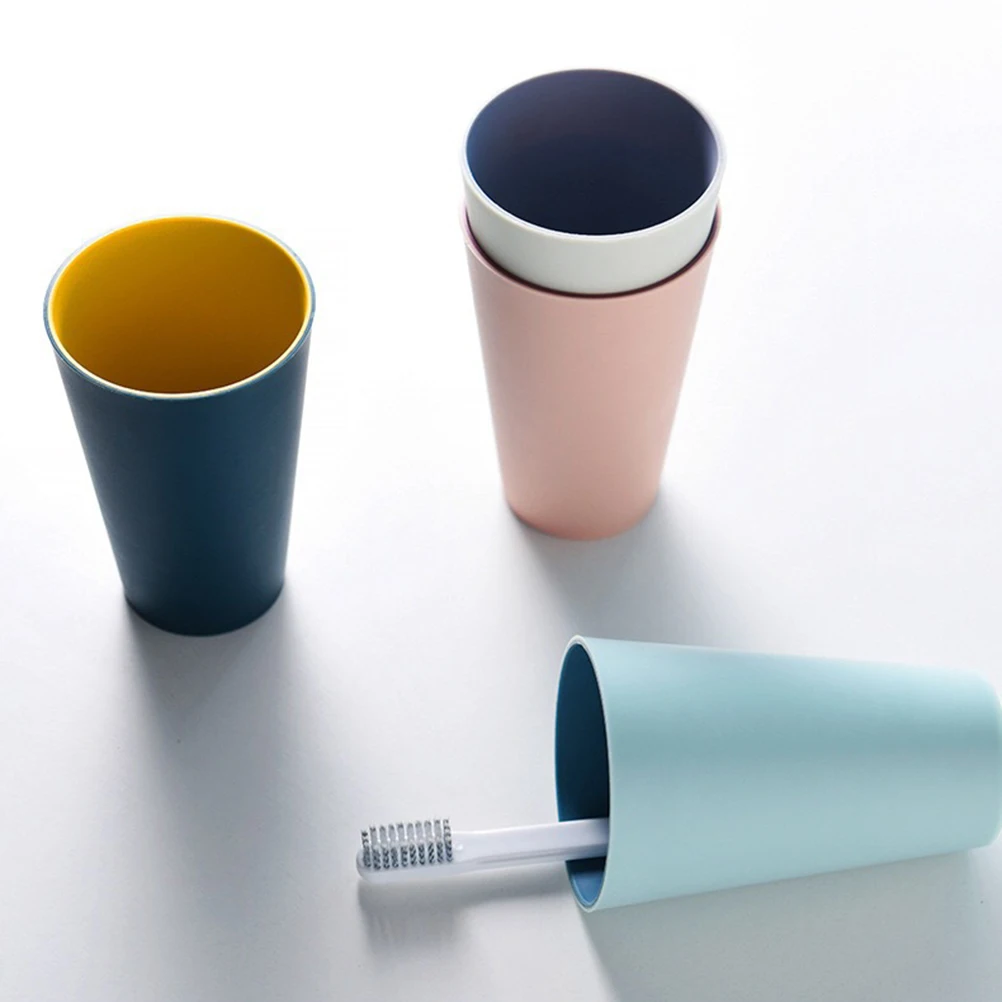 

Stylish Tooth Brushing Tumbler Cup Premium Quality Washroom Organizer Suitable for Kitchen Bathroom Outdoor Simple Design White