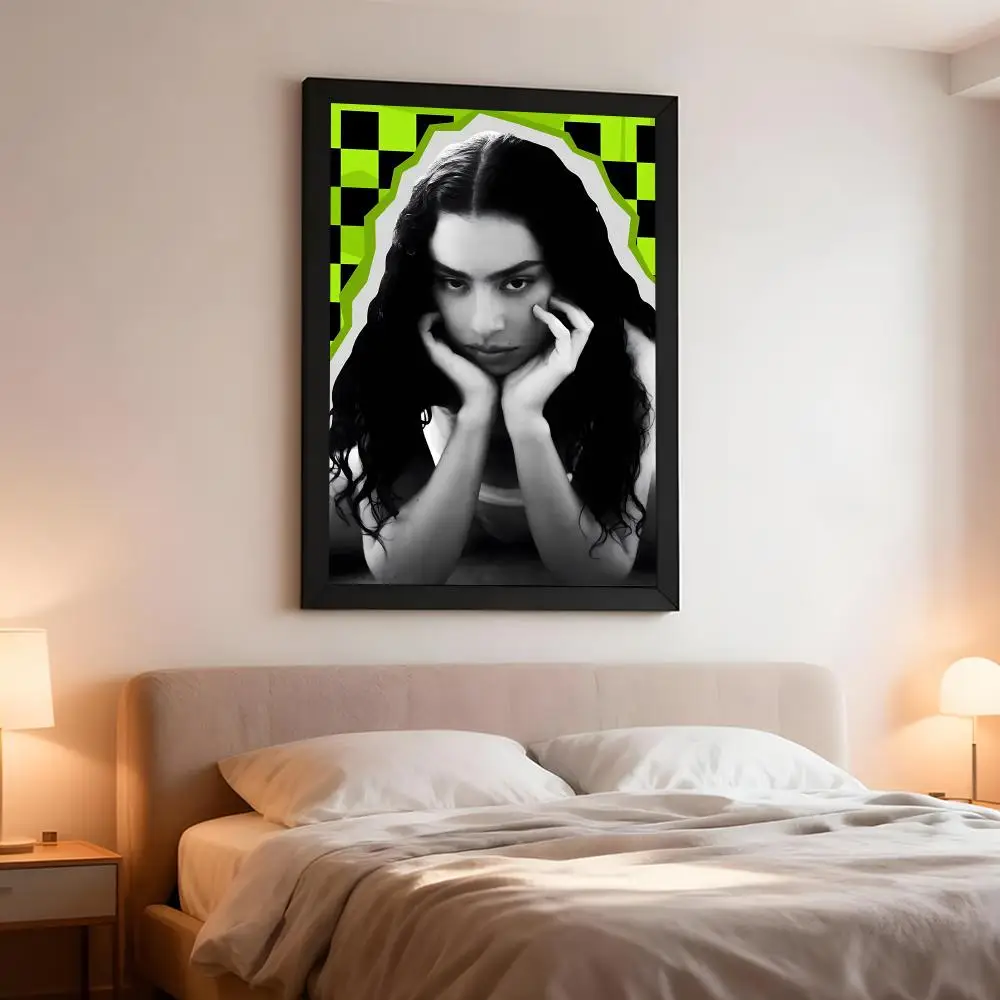 Bold Pop Musician C-Charli XCX Poster Artistic Instant Peel-Off Wall Decor Atmosphere Setter for Bedside & Shared Room