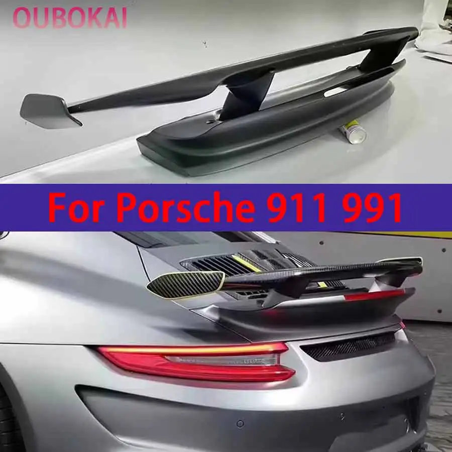 For Porsche 911 991 carbon fiber Tail fins Rear Trunk Spoiler Guide Wing Rear Wing diverter Modified upgraded body kit