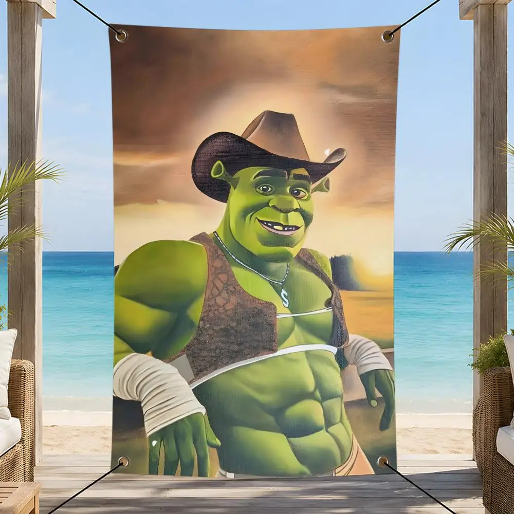 Film-Animations-Komödie Shrek Flaggen Innen- und Außendekoration Banner für Wand, Garten, Hof, Veranda, Terrasse, Haus, Party-Dekoration – Detail 5