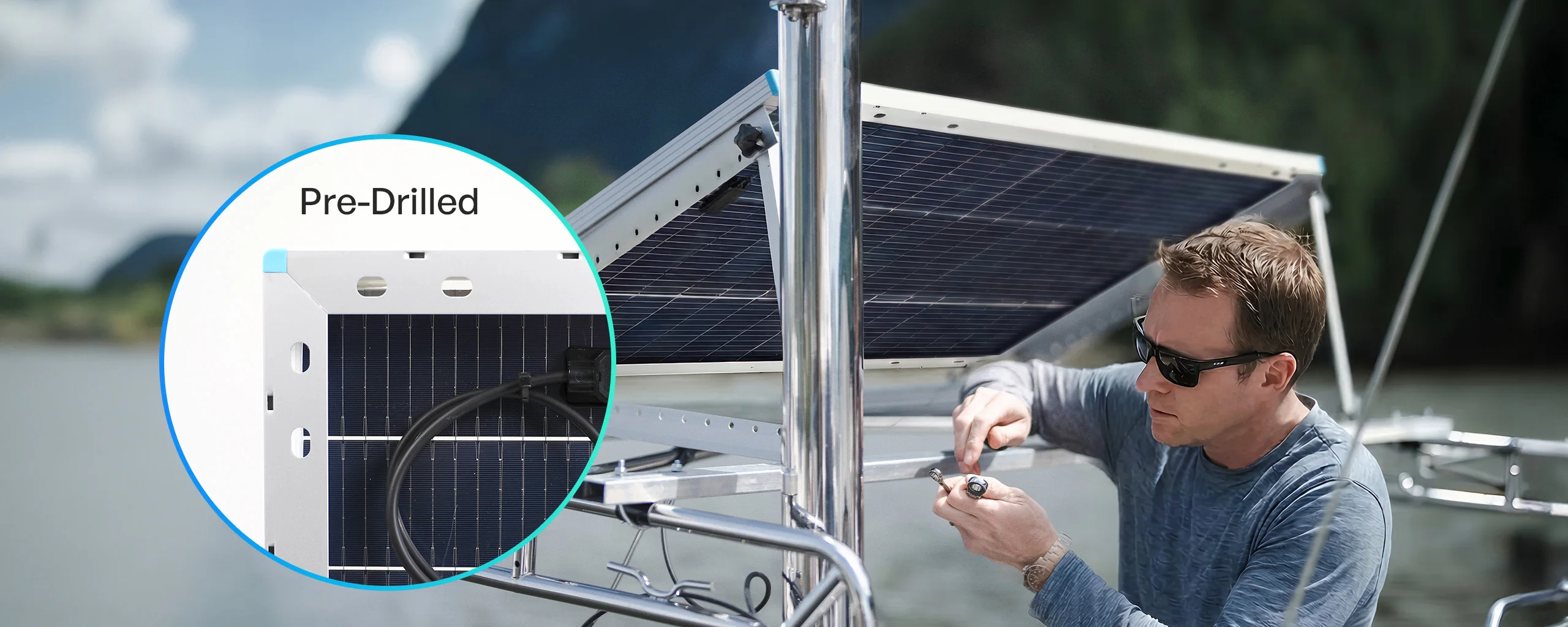 Renogy 100W Bifacial Solar Panel N-Type 16BB 25% High Efficiency Double-Sided PV Module for RV Camper Van Marine Boat Off-Grid Battery Charging