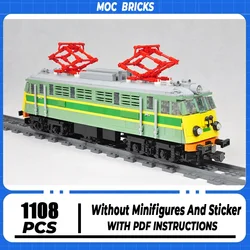 Moc Building Blocks City Service Car PKP EU07 Locomotive Model Technology Bricks DIY Assembly Popular trains in Poland Toy Gift