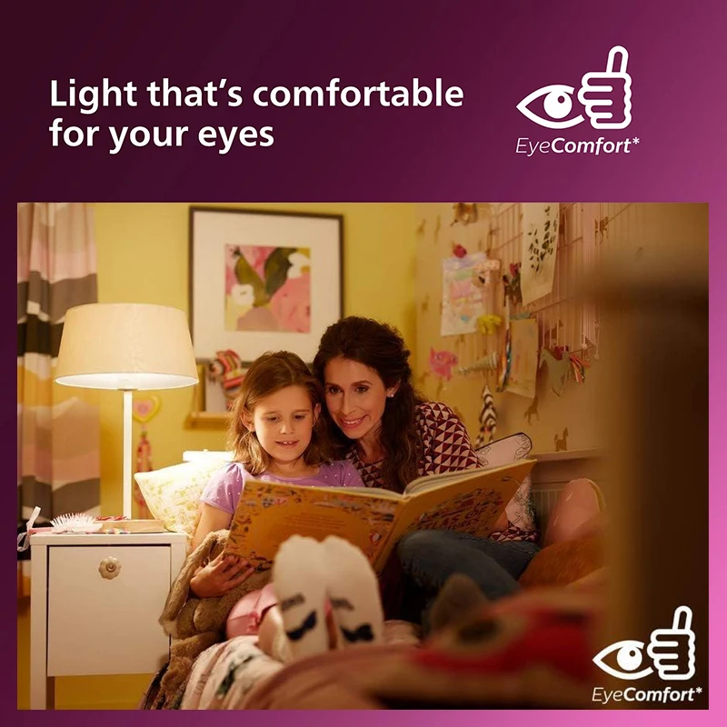 Philips 8 Stück LED-Kerze B35 E14 Glühbirne MyCare 3,5 W 5,5 W 2700 K warme Farbe Komfortlicht AC 220 V-240 V Original LED-Raumklare Lampe