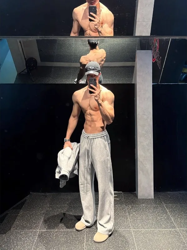 

Мужские спортивные брюки свободного кроя с прямыми штанинами, повседневные брюки для отдыха, CleanFit Knife ape