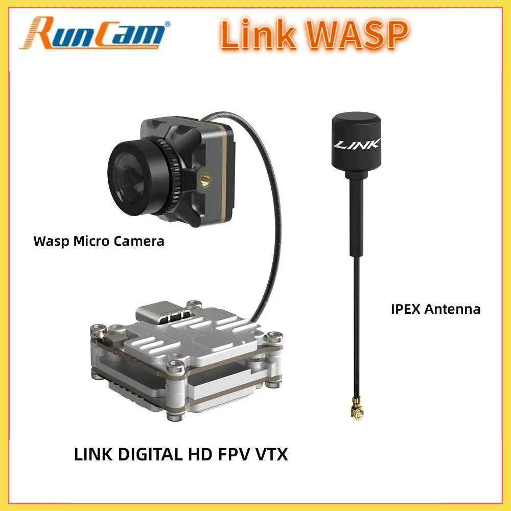 RunCam Link Wasp Digital FPV HD VTX 120FPS 4:3 155° FOV Camera Low Latency Mode for HD System Transmitter DJI FPV Goggles Parts