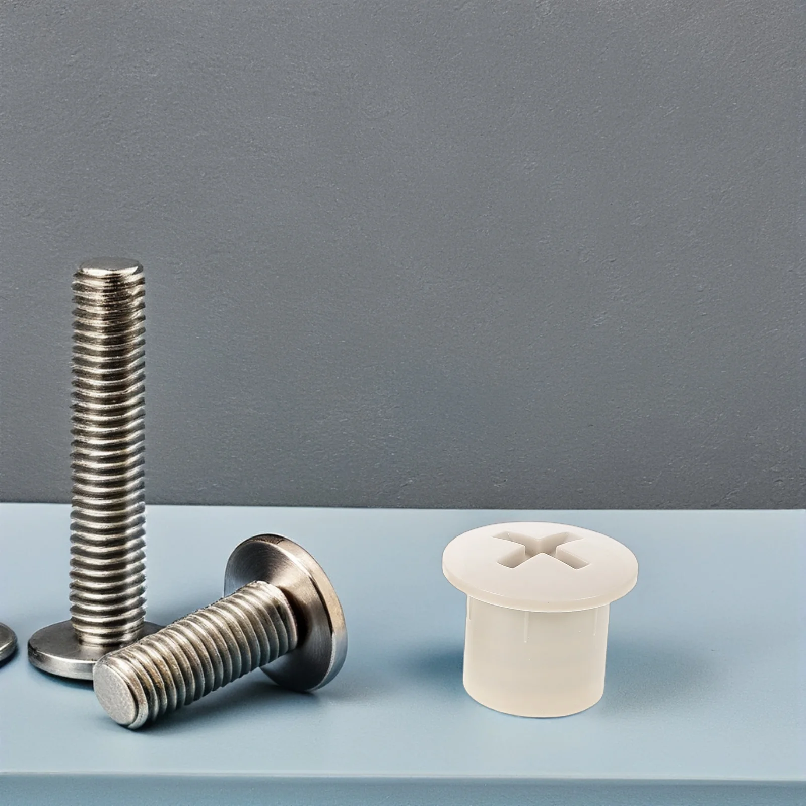 

4pcs Caps Kids Grey Plastic Toddler Cover Replacement Screws Playground Rail Spare Parts Plastic Screw Fixing Accessory Screw