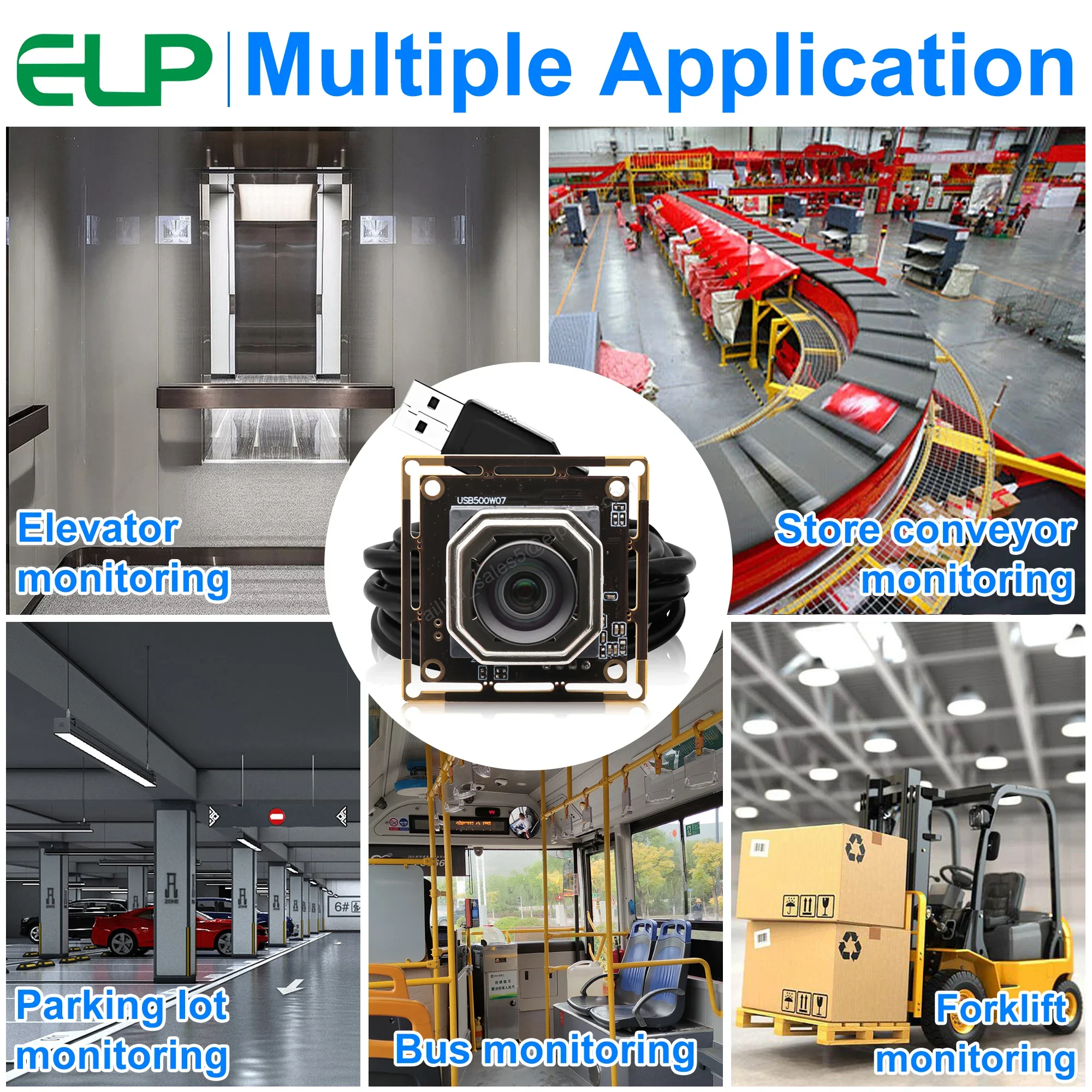 ELP-Caméra grand angle AutoFocus, technologie de caméra USB, pas de distorsion, Lightburn, 1944P, UVC, carte Webcam HD pour Windows, Linux, Mac OS, 5MP