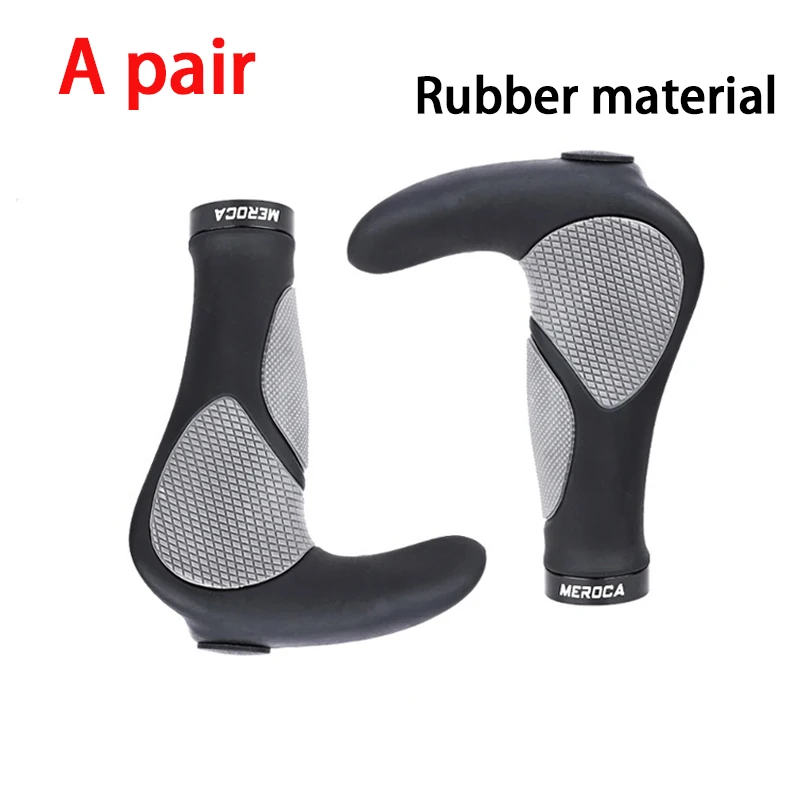 1 Pair Ergonomic Bicycle Grips Handlebar Rubber Casing Non-Slip MTB Cycling Hand Rest Shock Absorption Bar End Bike Accessories