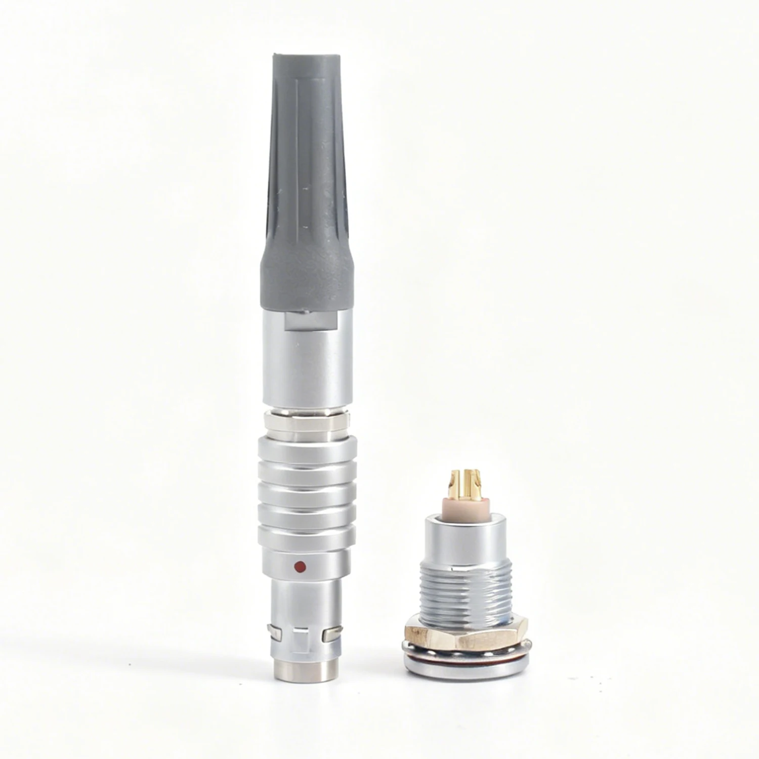 Round metal push-pull female socket medical quick plug electrical connector model KNX2T20251210 CN/GUA