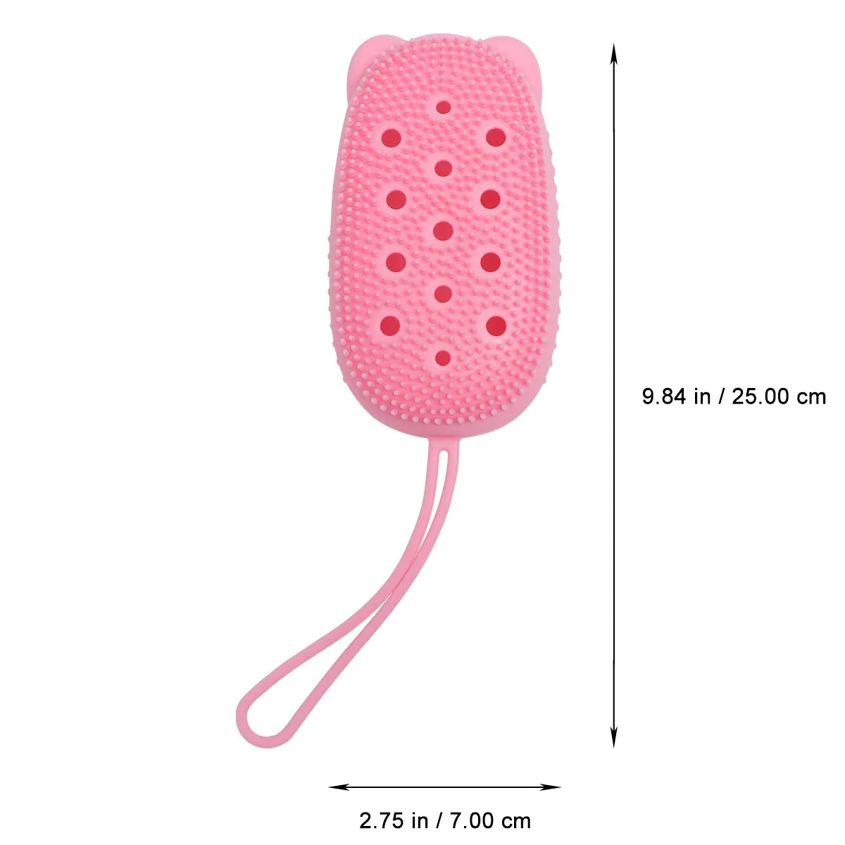 Multipurpose Automatically Soak Bath Brush Without Soap Red Silicone Shower Brush Back Scrubber Bath Tool Portable for Home