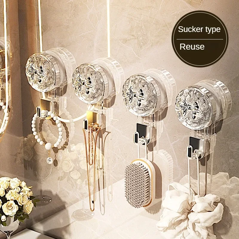 

Strong Suction Cup Hooks Household Storage Multifunctional Wall Hanging Keys Clothes Hooks Bathroom Accessories Kitchen Tools