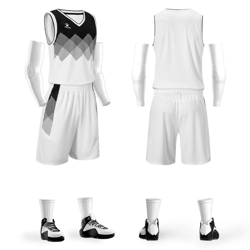 

Kelme Men's Basketball Suits Outdoor Running Sportswear Fitness Training Suits Jersey Jacket Breathable Quick-drying Jersey
