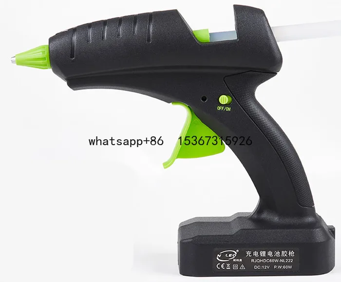 

60W 12V Cordless Hot Glue n Rechargeable Heating Tool with lithium Battery 2000mAh for DIY Arts Craft 11mm Glue Stick