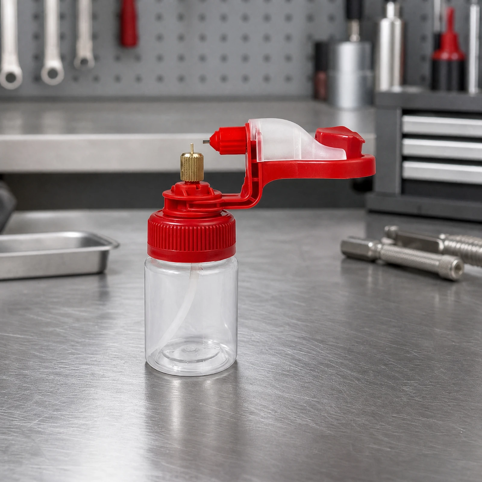Adjustable Air-Canister Spray Valve with Nozzle Compact Refillable Paint Sprayer with 50 Ml Bottle for Craft Hobbyists