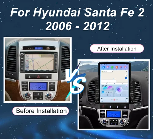 Imagen 2 del producto Reproductor Multimedia estéreo de Radio de coche Android 15 de 9,7 pulgadas para Hyundai Santa Fe 2 2006 - 2012 navegación GPS automática carplay inalámbrico