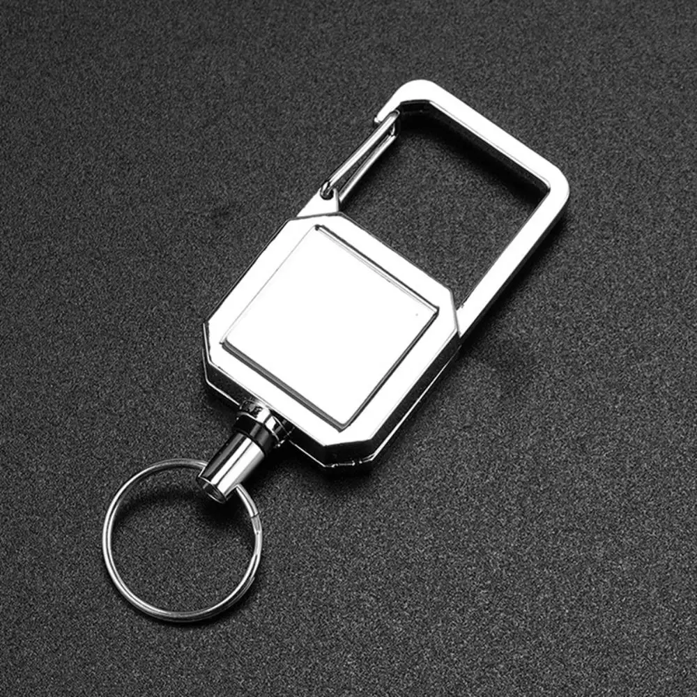 Easy-to-pull Retractable Key Ring Anti Lost Telescopic Rope Badge Holder Buckle ID Card Lanyard Easy-to-pull Buckle Rope Sporty