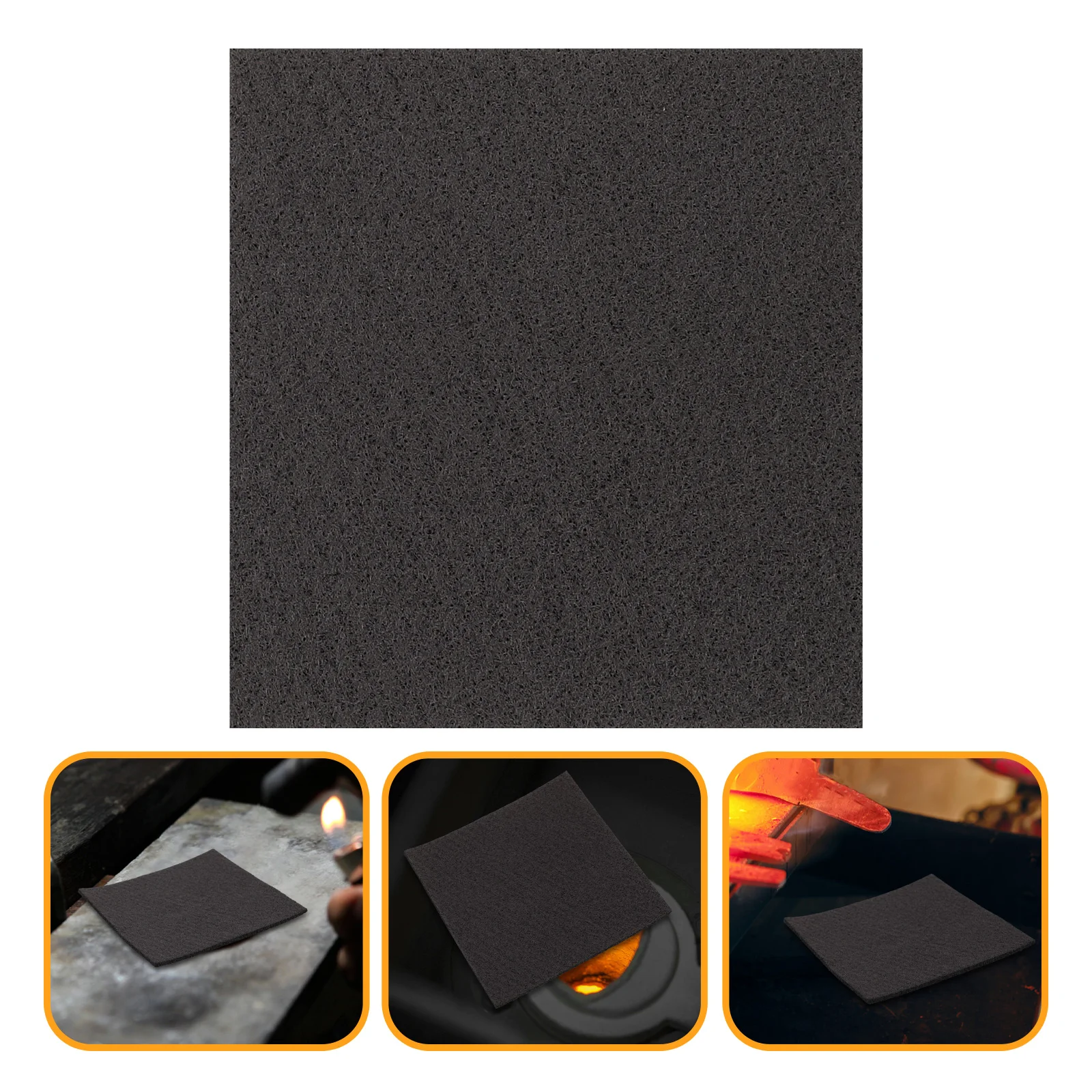 

2 Pcs High Purity Vacuum Furnace Insulation Felt Carbon Fiber Fire Resistant Blanket