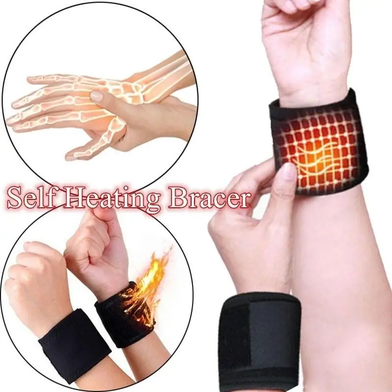 Magnetic Therapy Self-Heating Wrist Support Brace Wrap Heated Hand Warmer Compression Pain Relief Wristband Belt Muñequeras