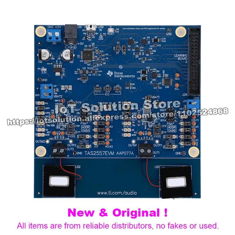 TAS2557EVM TAS2557 5.7-W Class-D Audio Amplifier Evaluation Module with Class-H Boost and Speaker Sense