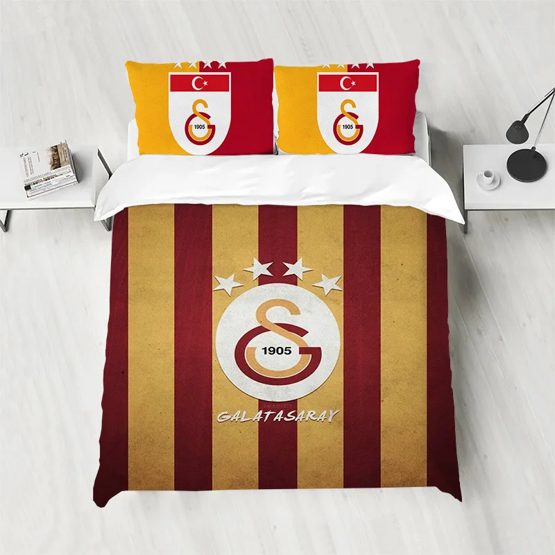 G-Galatasaray Double Bed Comforter Sets Toys Duvet Cover Set Allergy Care Quilt Pillow Cotton Linen Cotton Twilight Boots Cases