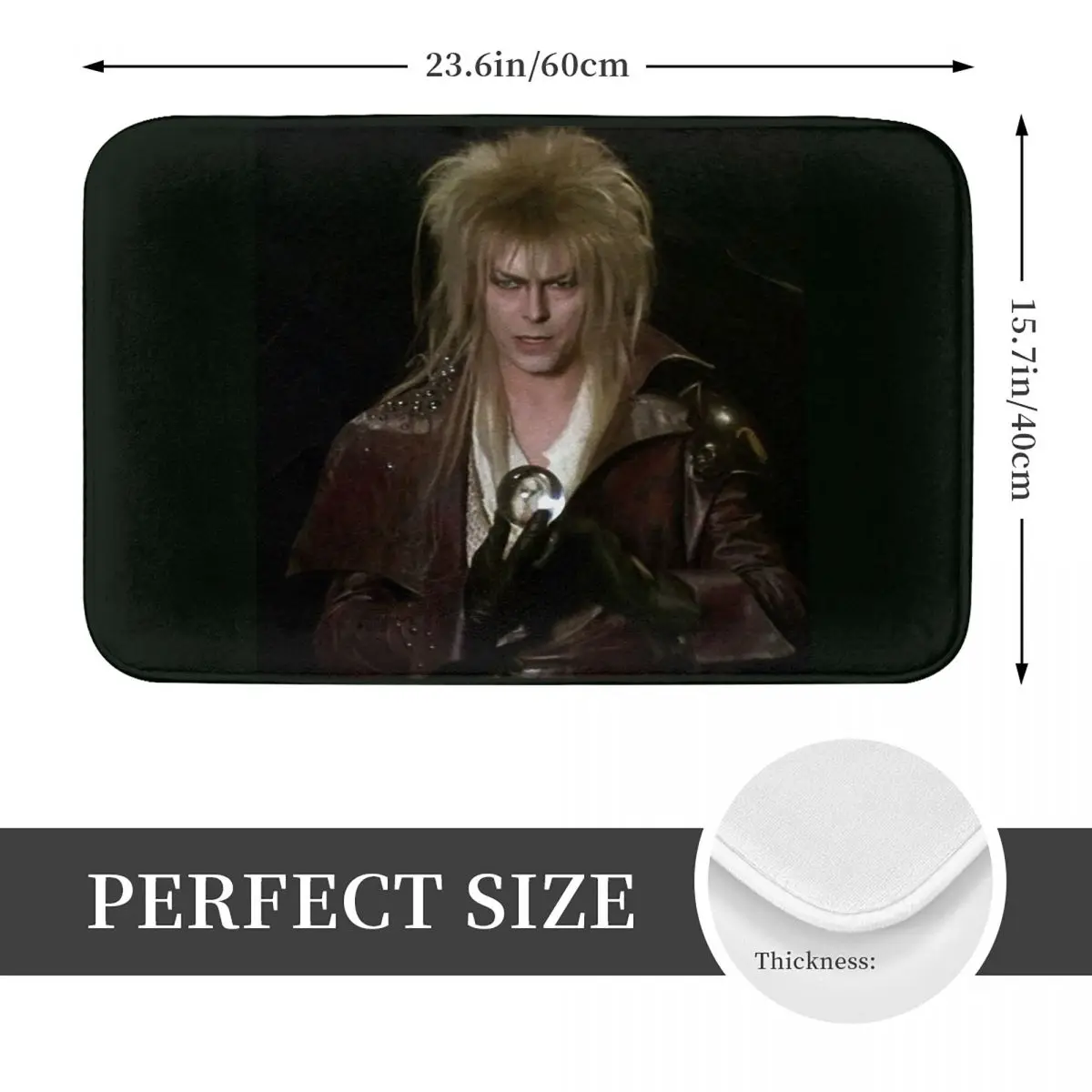 Jareth The King Of Goblins Falling In The Labyrinth Doormat Kitchen Entrance Home Floor Mat Non-slip Carpet Rug for Room Footpad