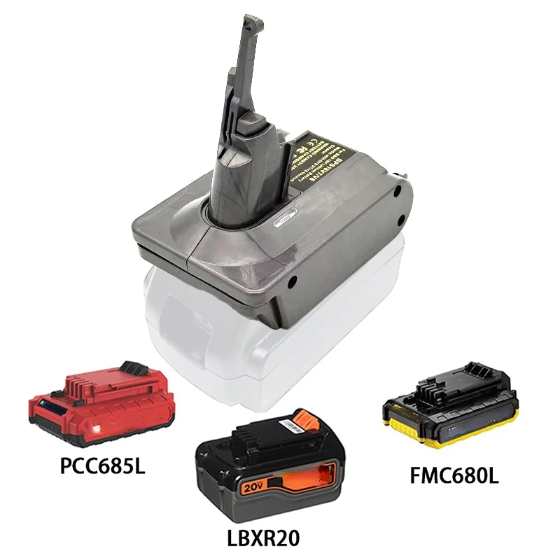 HAKSINKY Battery Adapter BPS18V7V8 for Black+Decker/Porter-Cable/Stanley 18V Battery Convert To for Dyson V7 V8 Vacuum Cleaners