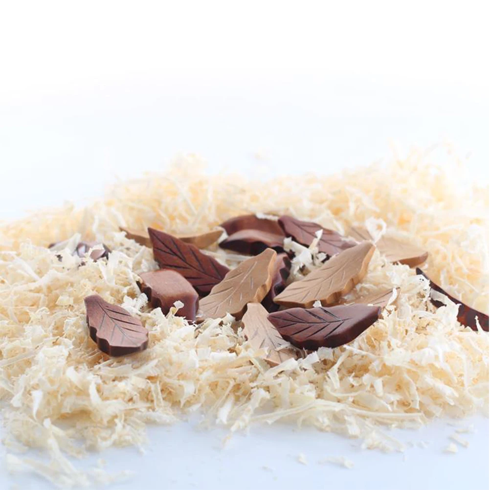 

5pcs Wooden Chopsticks Rests Leaf Shape Fork and Holder Spoon Stand Dinner Table Decor (Natural Color)