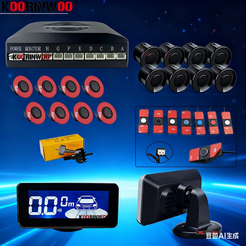 

Parking Sensor Kit For Cars Auto Front And Reversing Radar Blind Spot Warning System Detection Parktronic Electronic Accessories