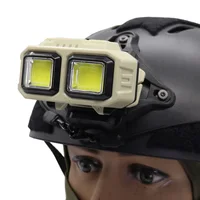Casco táctico FAST MICH NVG, luz de señal roja, Sensor de luz, faro con carga USB para acampar al aire libre y pescar