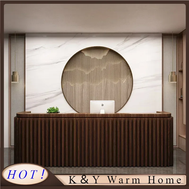 

Restaurant Reception Desk Modern Luxury Customizable Office Cabinet Beauty Front Desk Beauty Recepcion Mostrador Furnitures