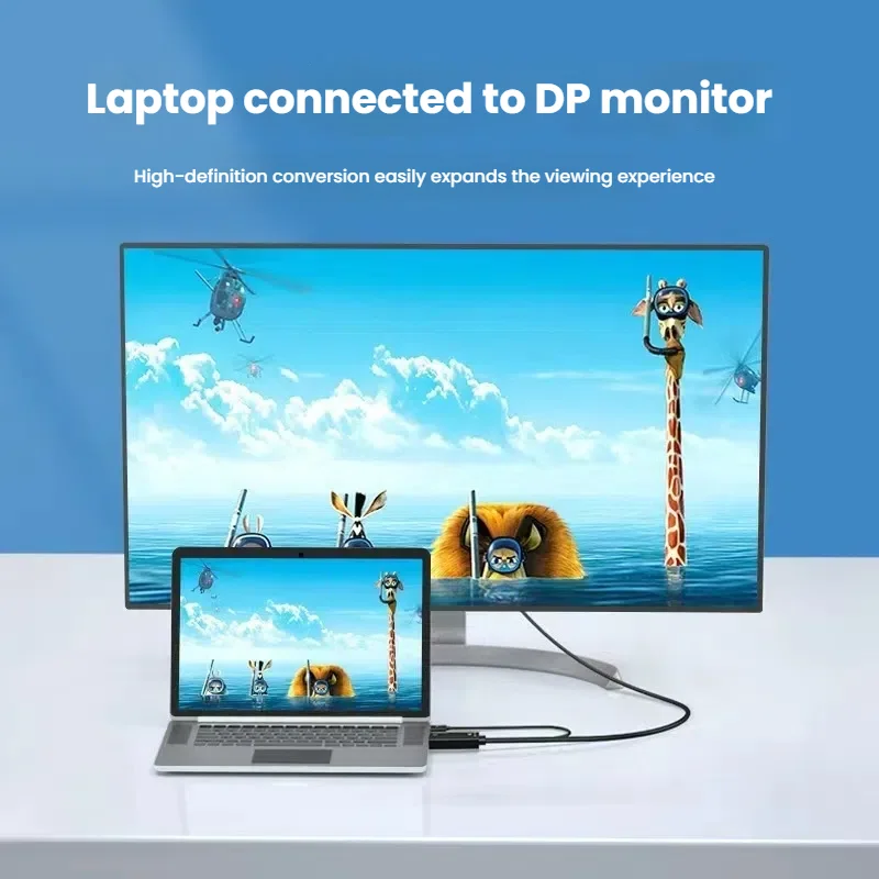 كابل محول نشط عالي السرعة 4k @ 60 هرتز HDMI ذكر إلى Displayport أنثى مع طاقة USB لأجهزة الكمبيوتر المحمول