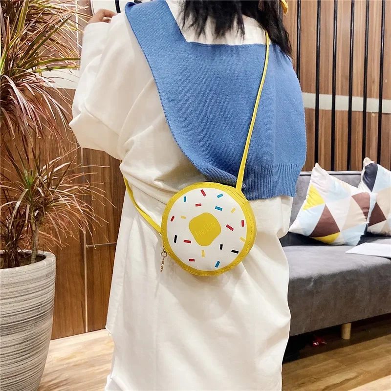 Children's Messenger Bag Adjustable Wide Strap Travel Handbag New Kids Crossbody Bag Girl Cute Donut Girl Shoulder Bag