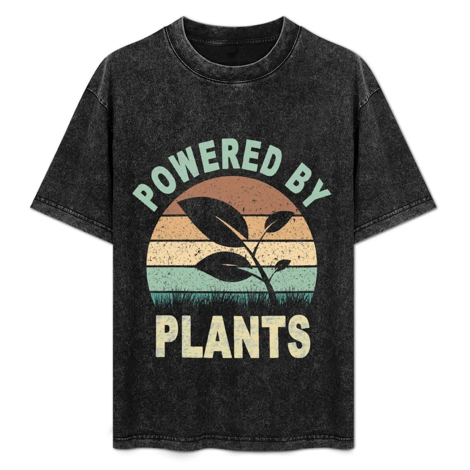

POWERED BY PLANTS T-Shirt vintage t shirts sports fans tee shirts for men
