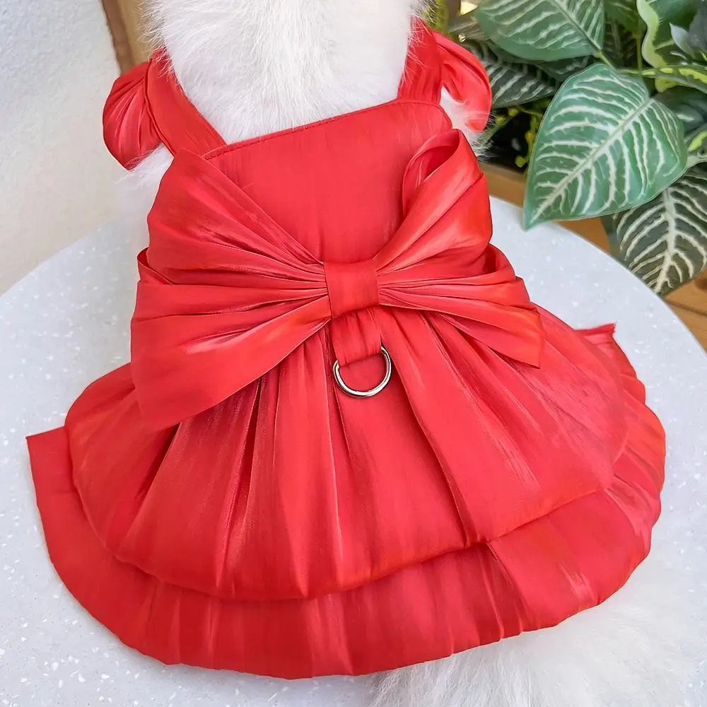 Cadeau créatif chien vêtements arc belle chiot robes doux réglable animal de compagnie nœud papillon jupe habiller accessoires