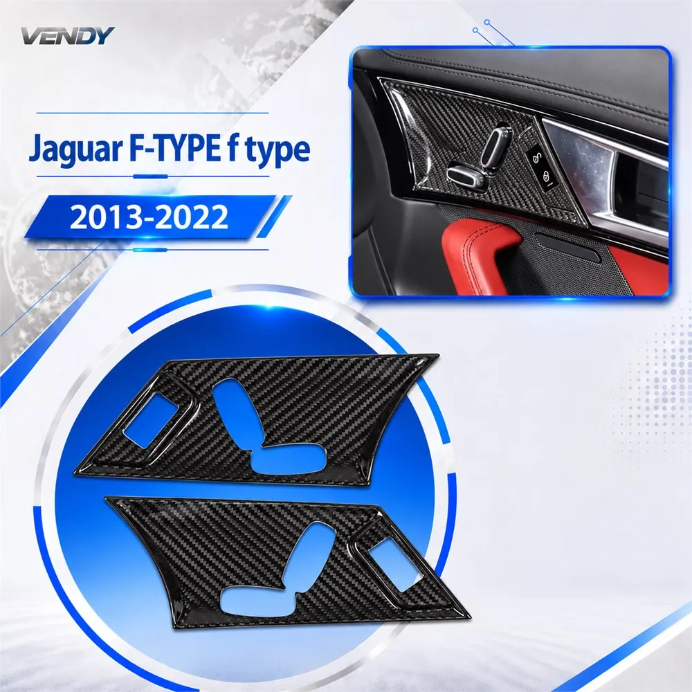 Real Carbon Fiber For Jaguar F-TYPE f type 2013-2022 Seat Adjustment Button Decorative Cover Trim Modified Parts Accessories