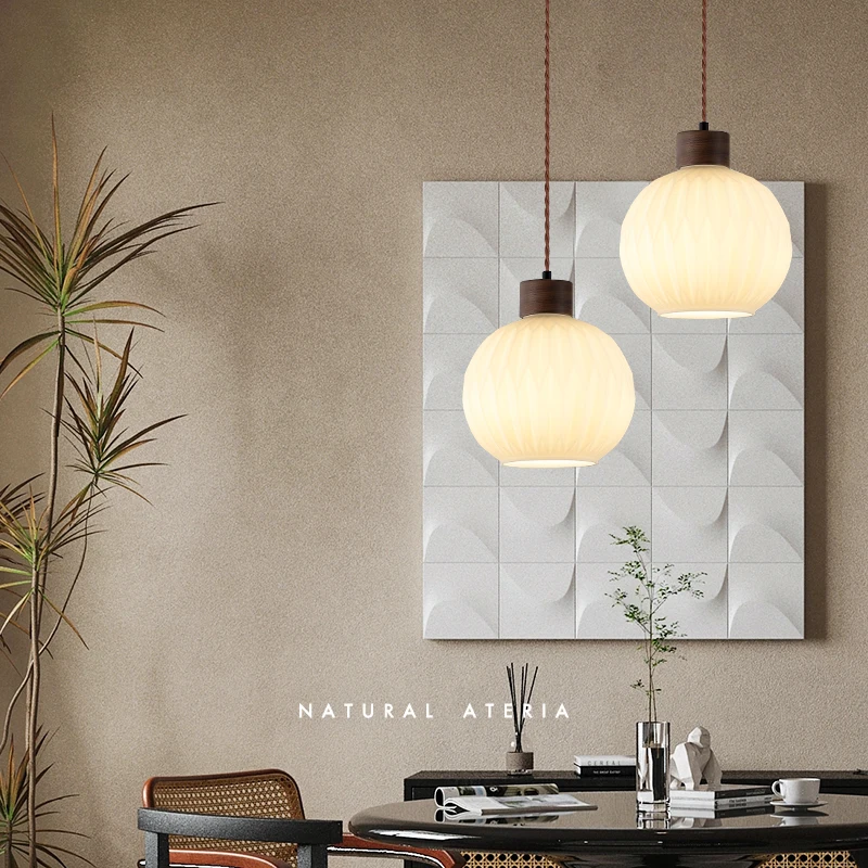 

Nordic Art Glass LED Pendant Lights Vintage Lantern Chandelier Dining Room Kitchen Bedside Decor Lamp Indoor Hang Pendant Lamp