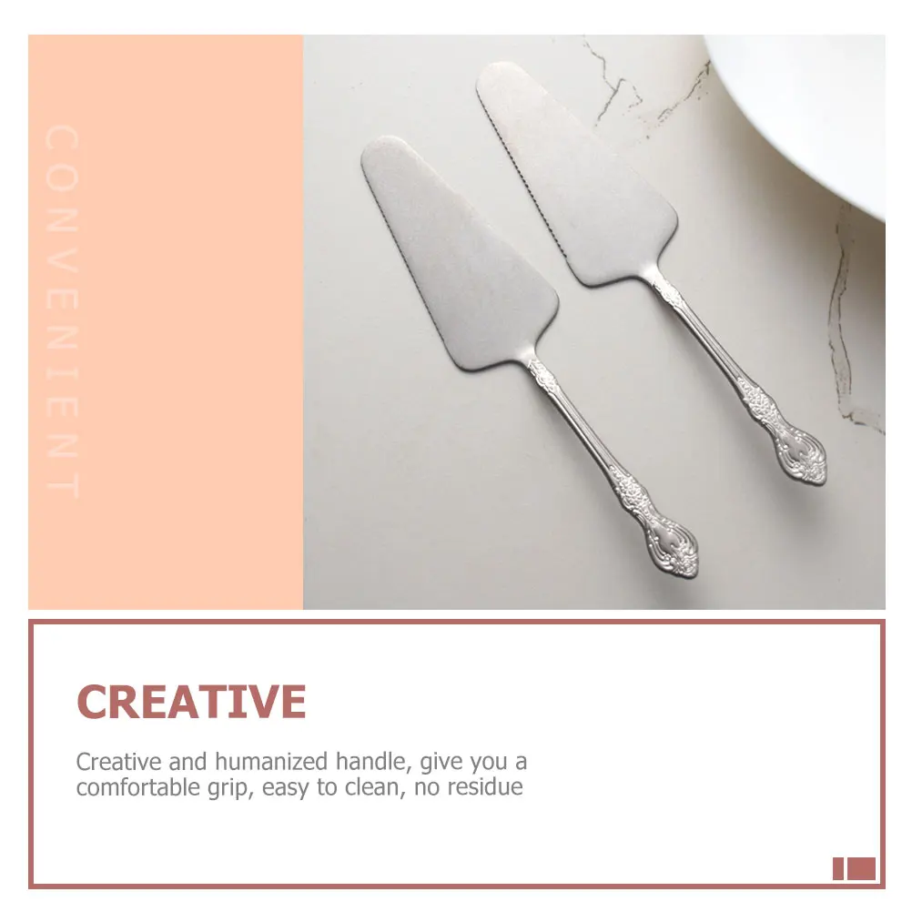 

Stainless Steel Cake Shovel Creative Handle Cake Server Tool Baking Wedding Party Kitchen Cheese Divider Pizza Server