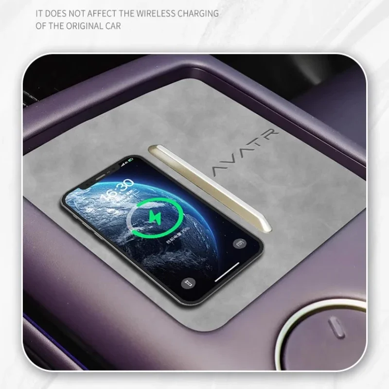 For Avatr 07 Modified Parts Interior Accessories Car Decoration Auto Accessories Wireless Charging Central Control Pad Tools