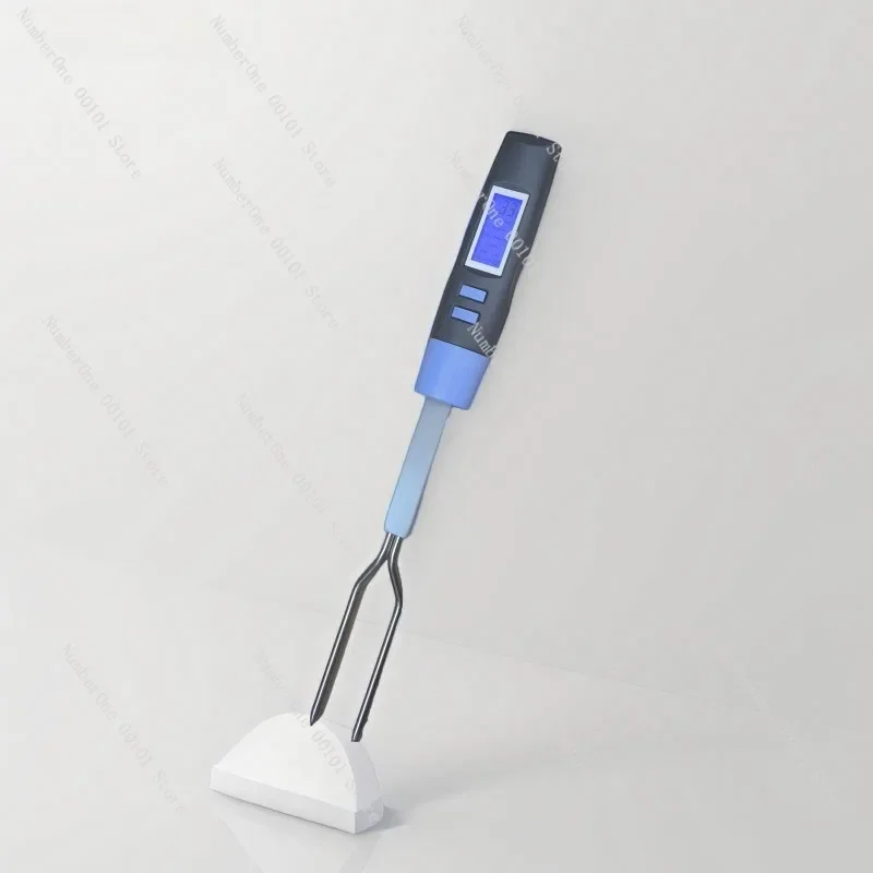 Stainless Steel BBQ Fork with Digital Thermometer, Handheld Meat Temperature Probe for Cooking Roasting