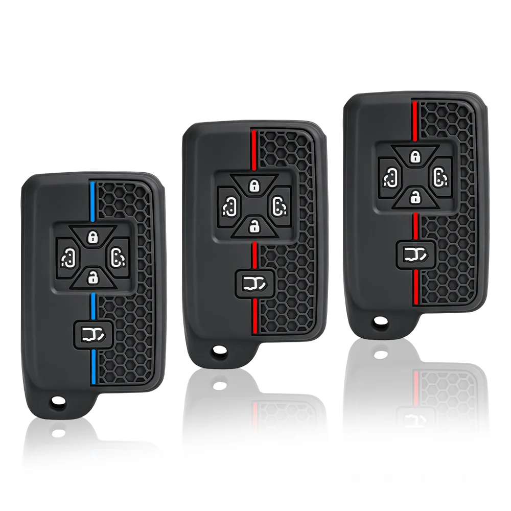 Fashion Silicone Remote Shell Fob Keyless For Toyota Noah Voxy Alphard Vellfire Previa Estima Isis Car Key Case Cover 5 Buttons