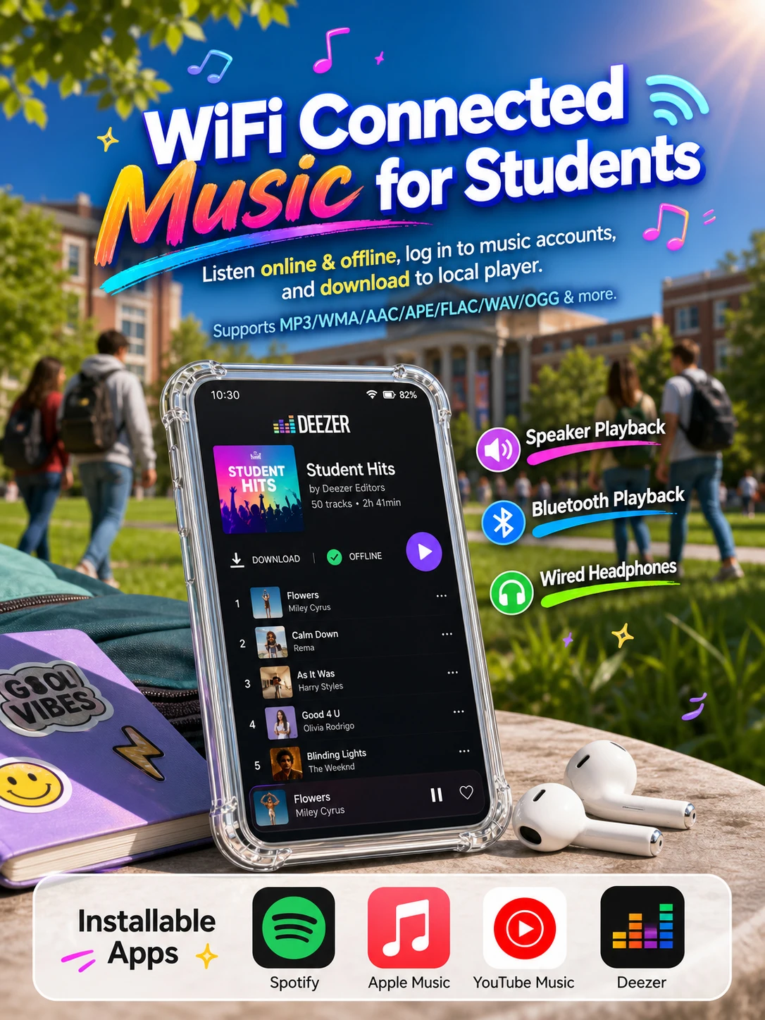 Famue MP4 MP5 Player für Studenten WiFi Bluetooth Video E-Book Kamera PMP Tragbarer Mediaplayer Touchscreen Musikplayer Gerät – Detail 3