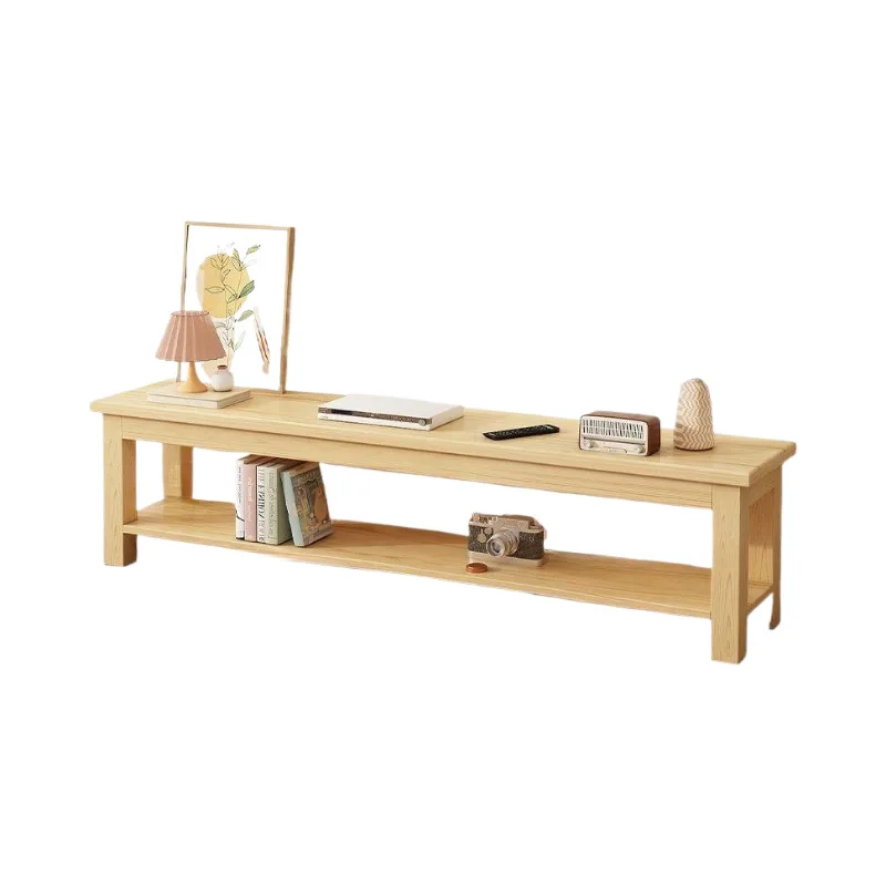 Nordic Style Household Solid Wood TV Cabinet Modern Simple Multi-functional Living Room Video Cabinet Storage Storage Horizontal