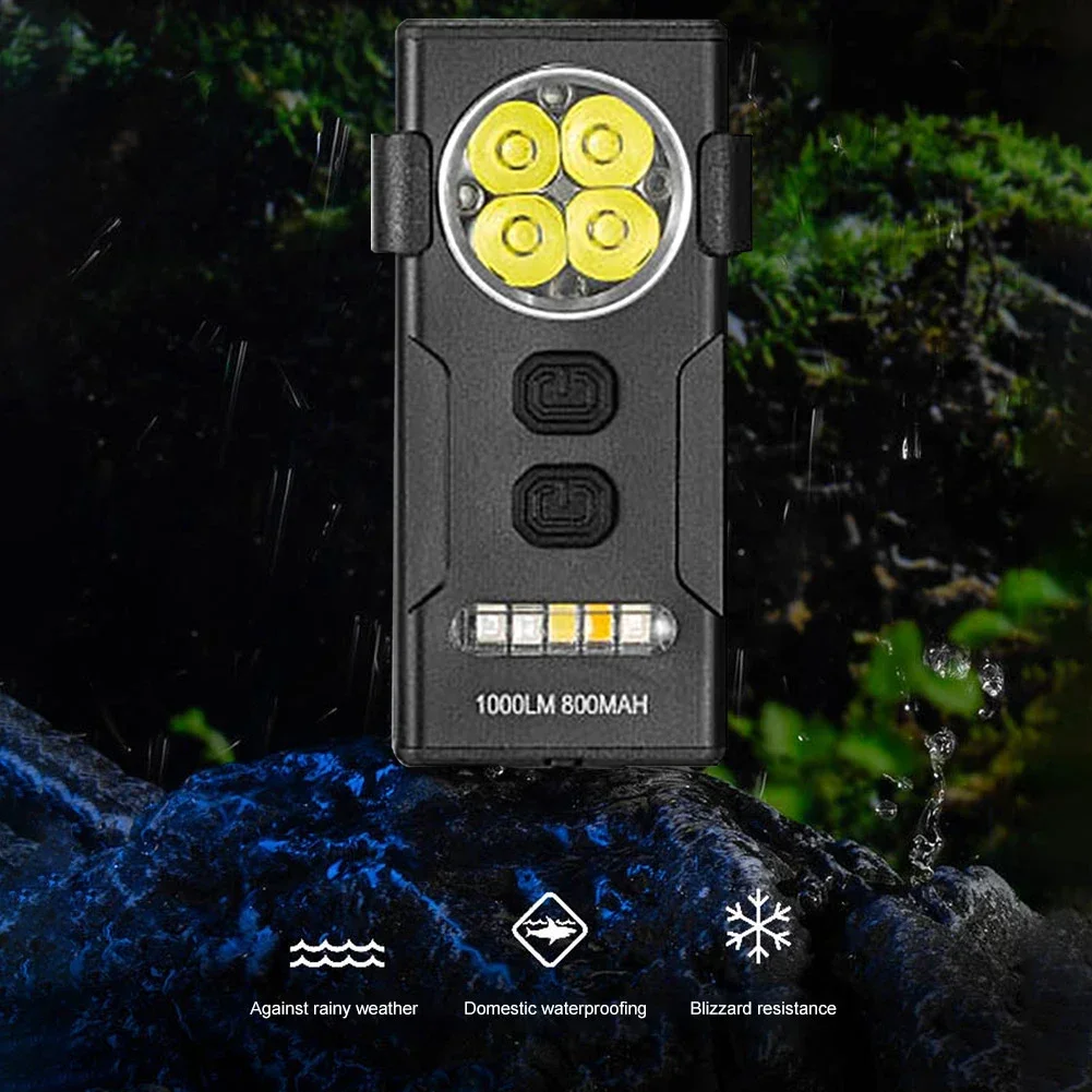 LED Keychain Flashlight Outdoor Camping Torch USB Rechargeable Portable Handlamp Multifunction Working Light for Outdoor Fishing